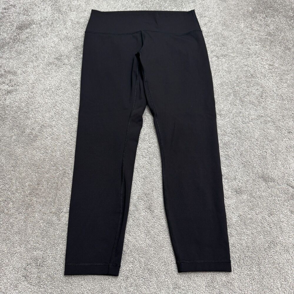 Lululemon Align High Rise Crop Leggings Womens 10 Black Nulu 23" Inseam Yoga Fit